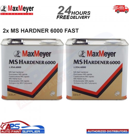 2x MaxMeyer MS Hardener 6000 Fast 2K Paint Activator 2.5 LITRE - FAST DELIVERY